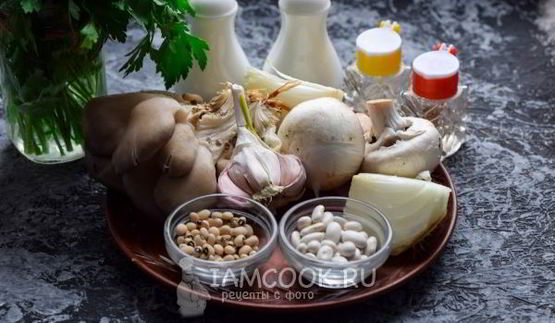 постный паштет из фасоли с грибами