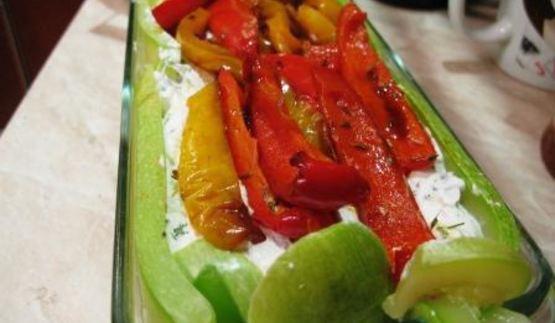 творожный паштет с жареными перцами