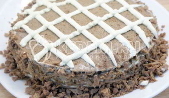 блинный торт с печенью