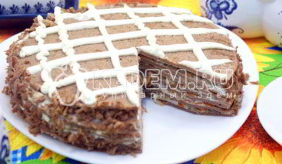 блинный торт с печенью