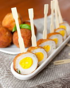 Перепелиные яйца по-шотландски