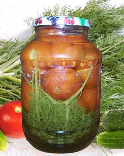 Рецепт помидоров с ботвой сладкие