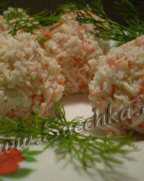 Рафаэлло из сыра и крабовых палочек