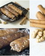 Ароматные ролл-блинчики с ореховой начинкой