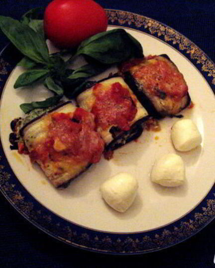 Рецепт роллатини из баклажанов со шпинатом