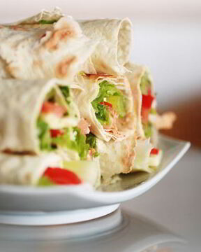 Роллы из овощей в лаваше