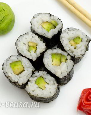 Роллы с авокадо Авокадо маки