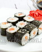 Роллы с семгой Сяке маки