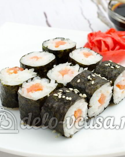 Рецепт роллов с семгой сяке маки