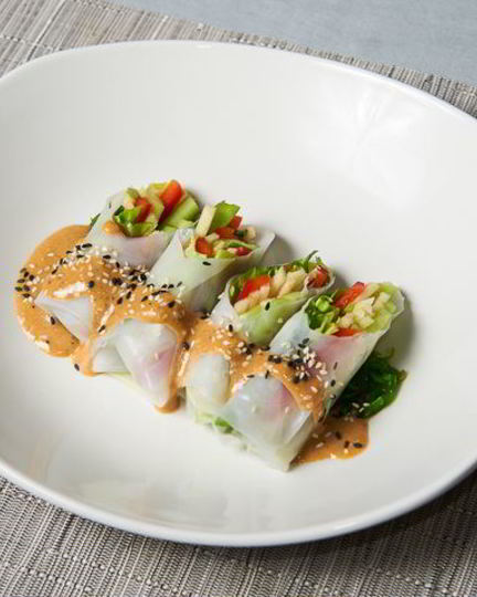 Рецепт спринга-роллов с овощами и соусом