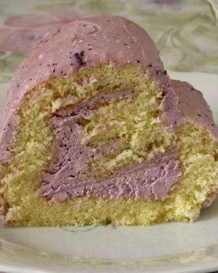 Бисквитный рулет Сердце