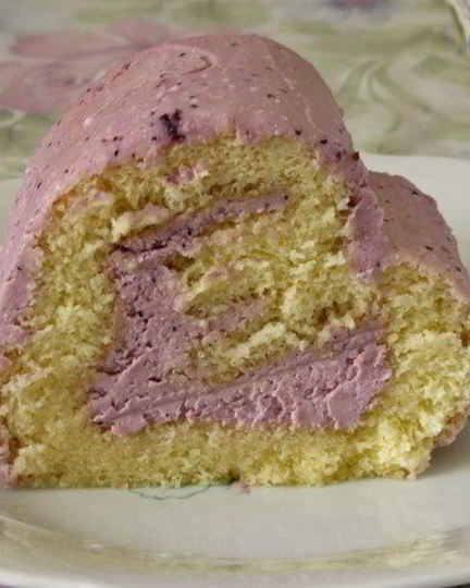 Рецепт бисквитного рулета сердце