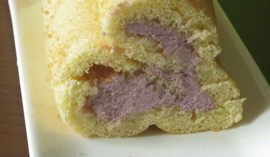 бисквитный рулет сердце