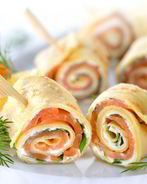 Блинные рулеты с рыбой