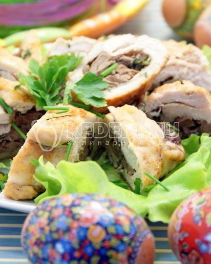 Рецепт куриных рулетиков с печенью