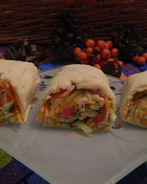 Овощной рулет из лаваша с адыгейским сыром