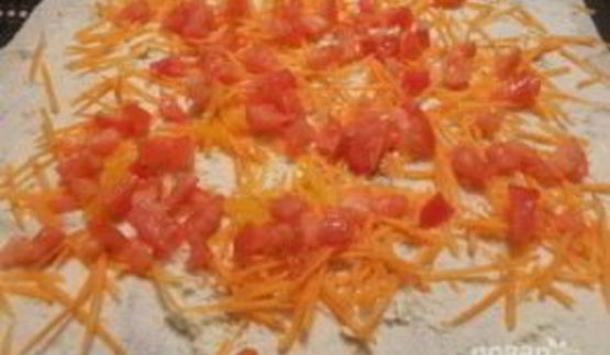 овощной рулет из лаваша с адыгейским сыром