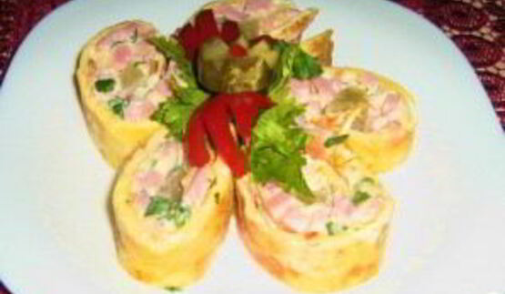 рулет с ветчиной