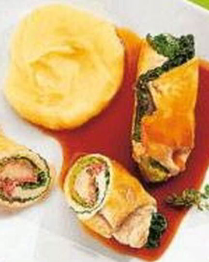 Рецепт рулетиков из индейки с савойской капустой и фаршем