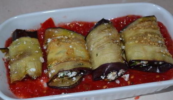 рулетики с баклажанами и рикоттой