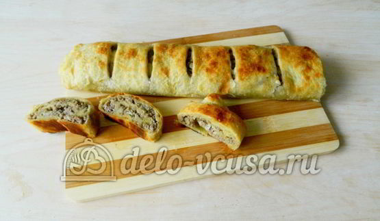 слоеный рулет с фаршем