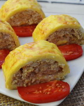 Сырно-мясной рулет