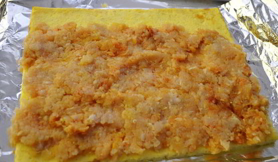 сырно-мясной рулет