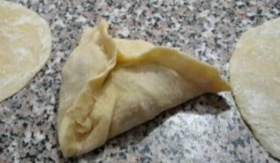 слоеная самса с тыквой