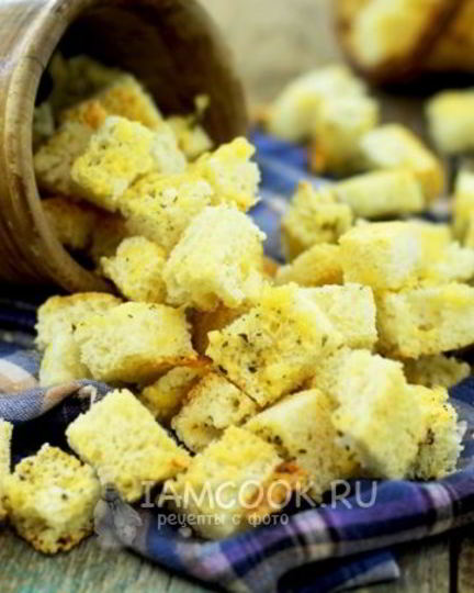 Рецепт сухариков с сыром