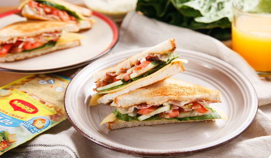 сэндвич с беконом и сыром