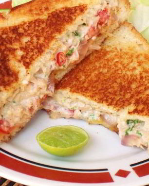 Сэндвич с красной рыбой