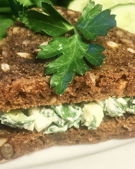 Рецепт сэндвича с зеленым салатом