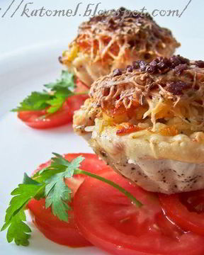 Тарталетки из куриного филе с сочной начинкой