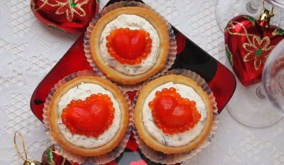тарталетки красное сердце