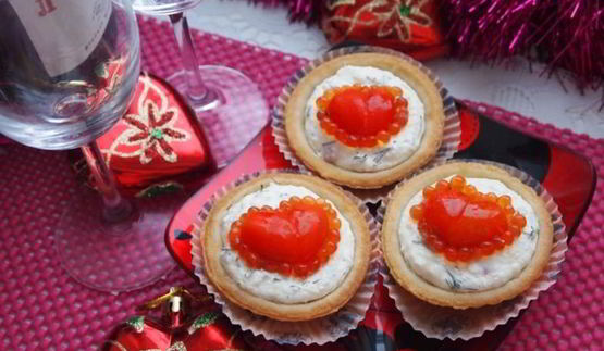 тарталетки красное сердце