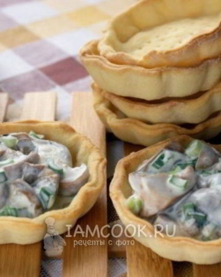 Рецепт тарталеток с грибами