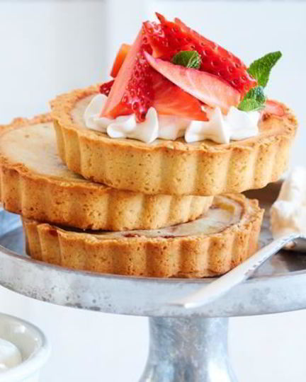 Рецепт тарталеток с клубникой и сливочным кремом