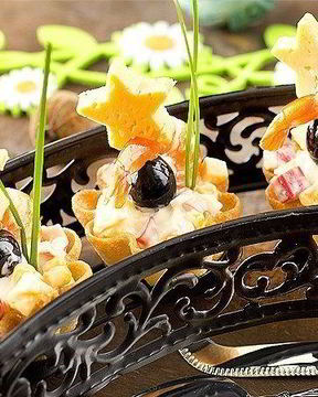 Тарталетки с крабовым мясом