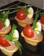 Тарталетки с куриной печенью