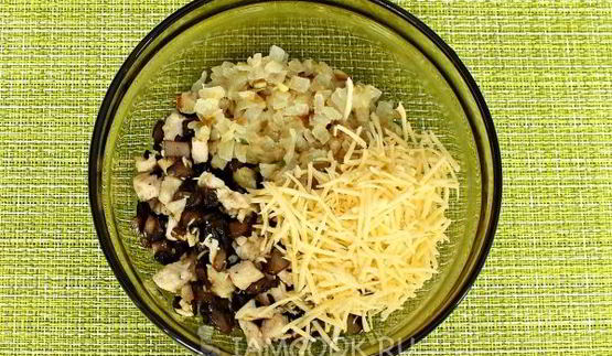 тарталетки с курицей и грибами