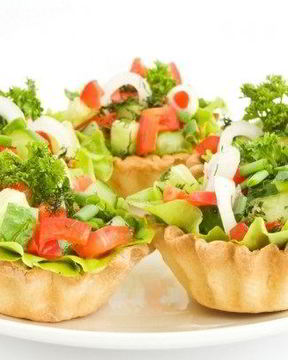 Тарталетки с овощами