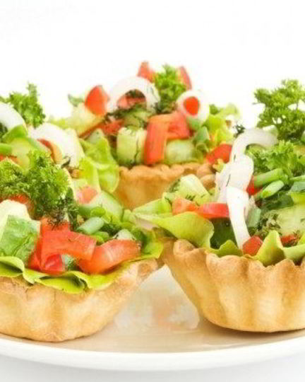 Рецепт тарталеток с овощами