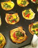 Тарталетки с сыром и яйцом