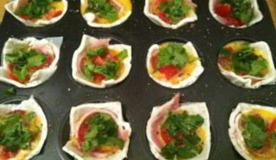 тарталетки с сыром и яйцом