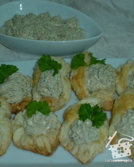 Рецепт тарталеток с тунцово-яичным паштетом