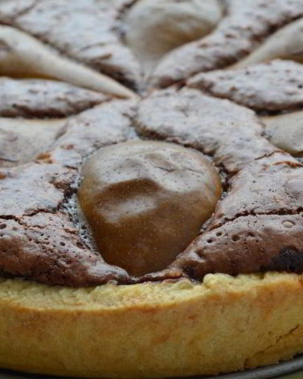 Рецепт шоколадна-грушевого тарт