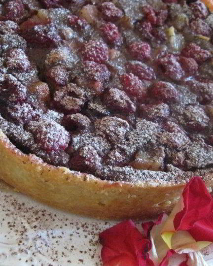 Рецепт тарта малиново-грушевый перезвон