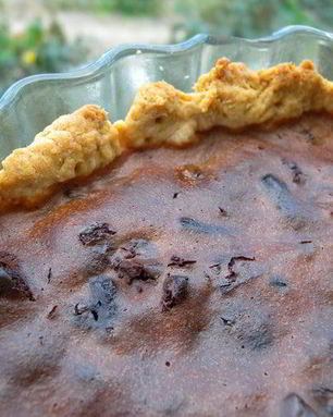 Тарт с дынной пастилой и шоколадом