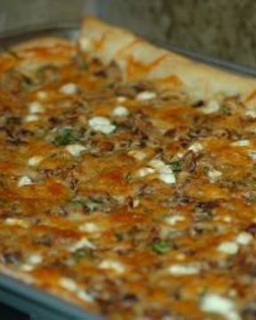 Тарт с грибами и козьим сыром