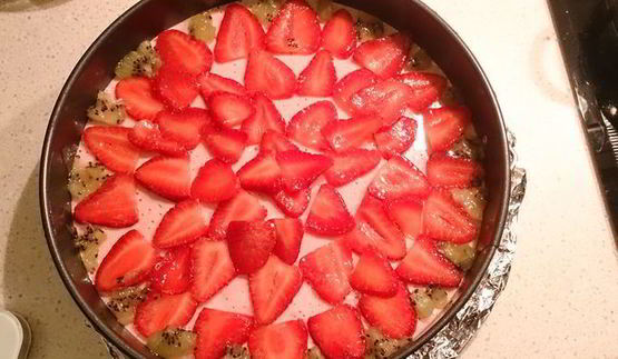 тарт с клубничным муссом и желе